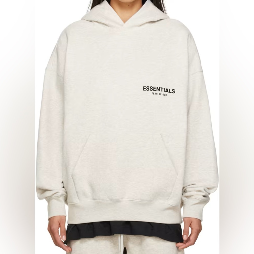 Fear of God ESSENTIALS off white hoodie
